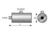 DINEX 80334 Middle Silencer, universal